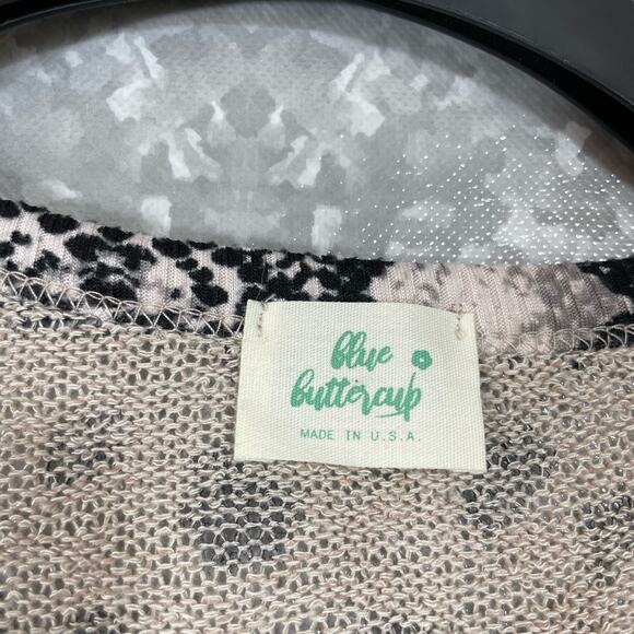 Blue Buttercup Leopard Print Oversized Knit Top - Size Medium - Snake - Mobwife - Picture 6 of 8